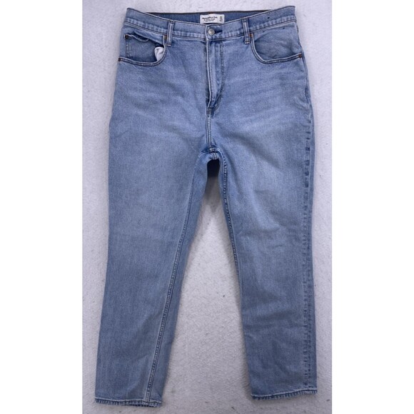 Abercrombie & Fitch 90s Slim Straight Curve Love Jeans Ultra High Rise Size 32 - Picture 7 of 10